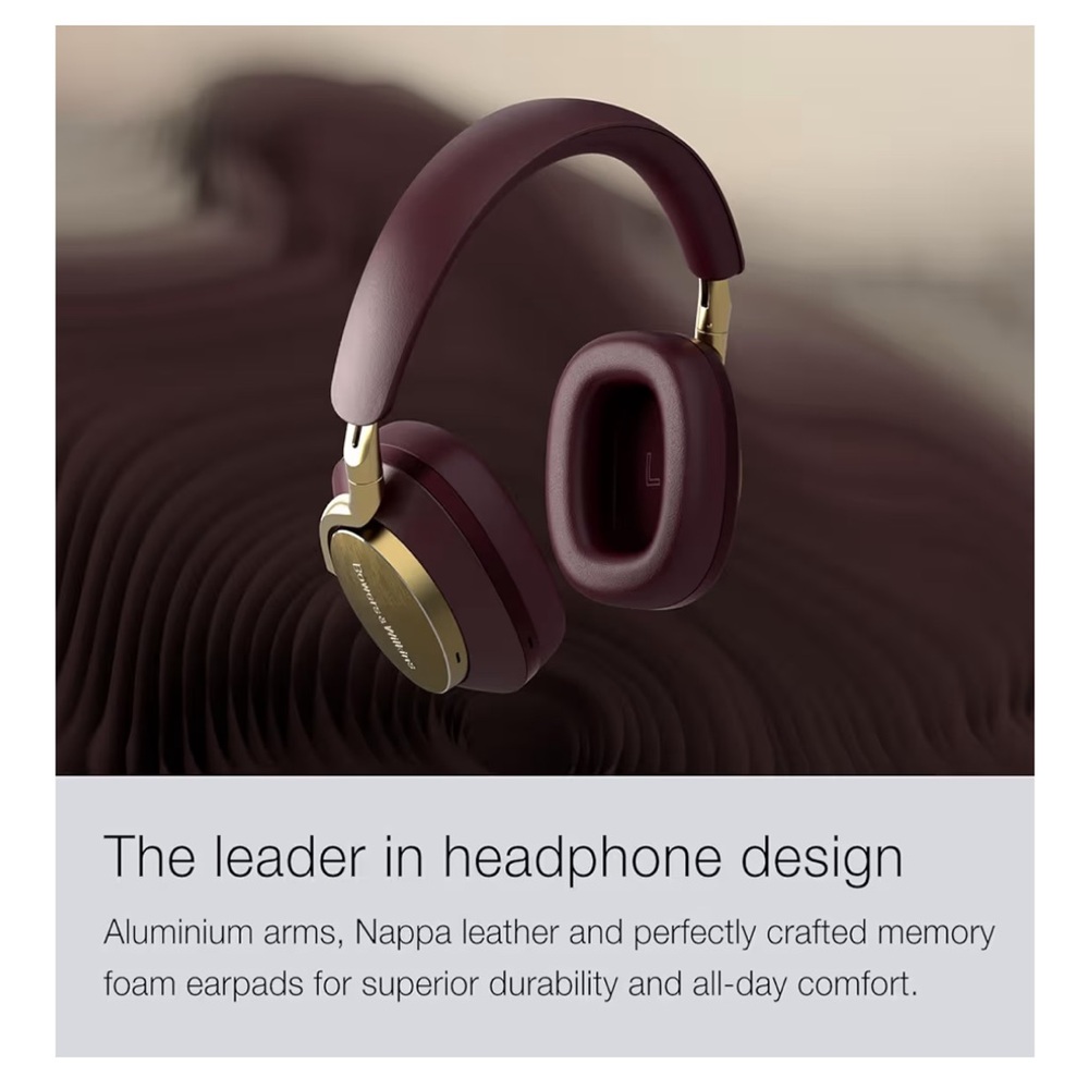 BNWT Bowers & Wilkins Px8 Over-Ear noise canceling Headphones in Tan and Silver - Picture 5 of 16